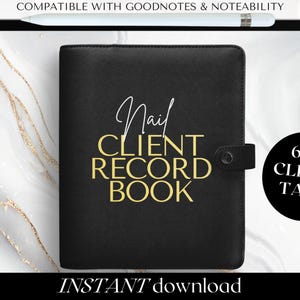 Nail Client Record Book - Client Record Book Nails, Nail Tech Client Record Book, Nail Client Form GoodNotes Nail Ipad Nail Tablet Nail