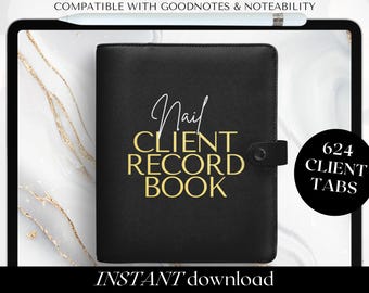 Nail Client Record Book - Client Record Book Nails, Nail Tech Client Record Book, Nail Client Form GoodNotes Nail Ipad Nail Tablet Nail