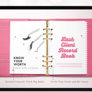 Lash Client Record Book, Lash Tech Client Record Lash Form, GoodNotes Lash Consultation Form