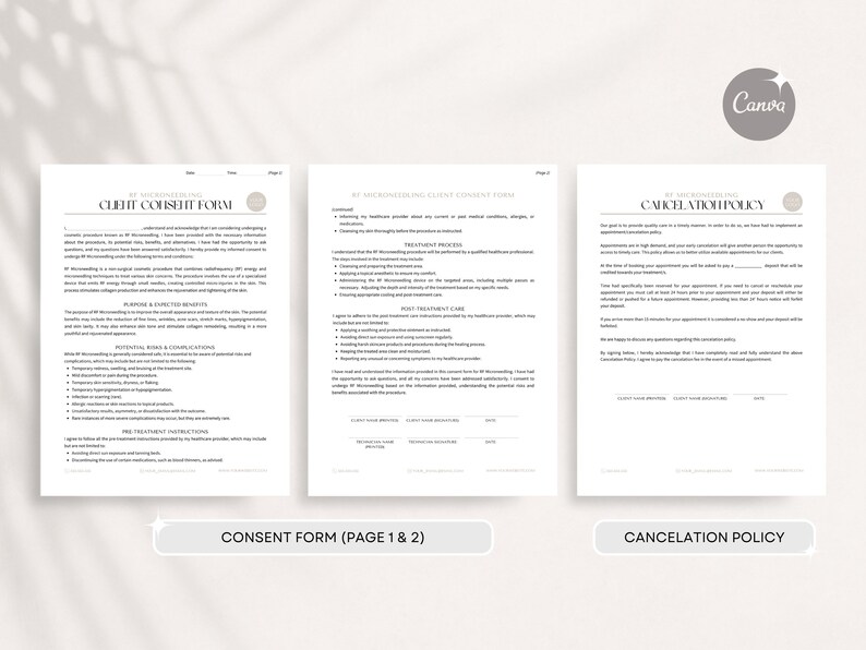 RF Microneedling Consent Forms | RF Microneedling Treatment Intake ...