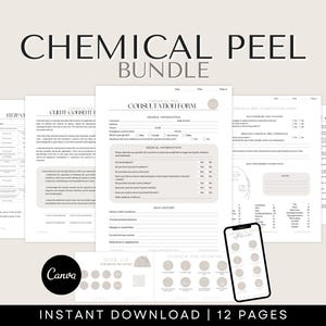 Chemical Peel Consent Forms | Chemical Peel Intake Form, Chemical Peel Consultation Form, Esthetician Forms, Beauty Forms, Esthetician Forms