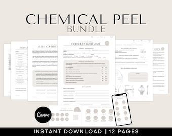 Chemical Peel Consent Forms | Chemical Peel Intake Form, Chemical Peel Consultation Form, Esthetician Forms, Beauty Forms, Esthetician Forms