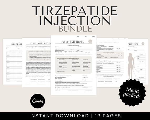 tirzepatide forms Tirzepatide Injection Intake Form - Tirzepatide Consent Form, Weight Loss  Forms