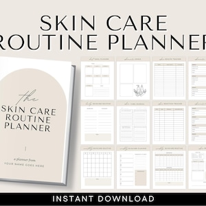 Editable Skincare Routine Planner Template - Beauty Routine Planner, Planner Skin Care, Skincare Planner Printable, Beauty Routine Tracker