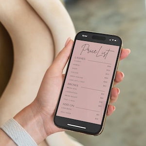 Pink Lash Pricelist Template Lash Price Menu Instagram Beauty Price List Instagram Pricelist Lash Price List Brow Pricelist IG Pricelist