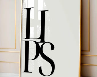 Lip Filler Art Print, Aesthetic Medical Spa Decor (Digital Download)