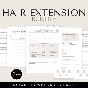 Hair Extension Consent Forms - Hair Extension Consultation Form Client Record Hair Extension Client Record Hairdressing Client Record Form