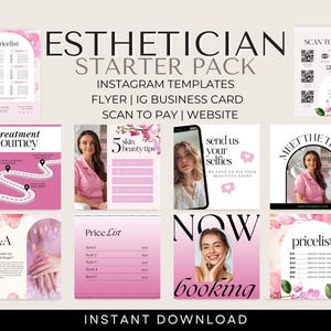 Esthetician Starter Pack Bundle - Skincare Business, Esthetician Solo