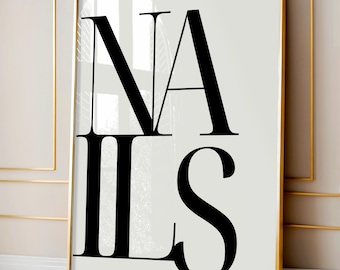 Nail Salon Art Print – Minimalist Beauty Salon Decor (Digital Download)