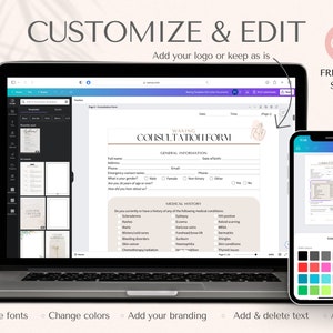 editable Waxing Treatment Forms, Waxing Consent Forms, waxing forms bundle, waxing aftercare card, waxing intake forms