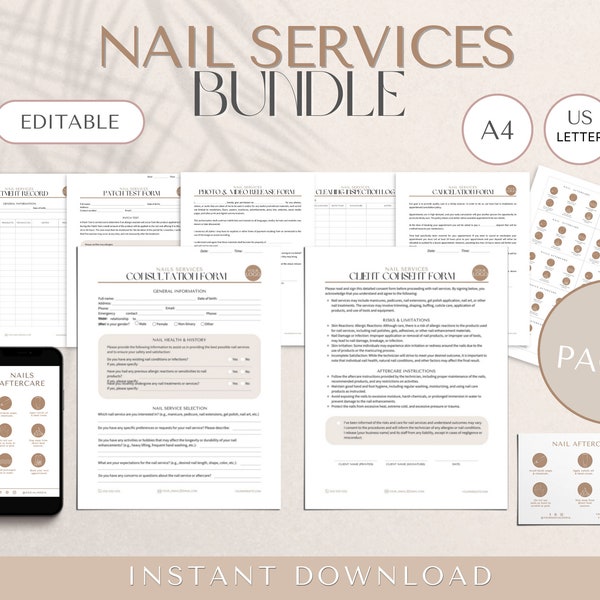 Nail Consent Forms | Nails Consultation Form, Form Nail Extensions, Paper Forms for Nails