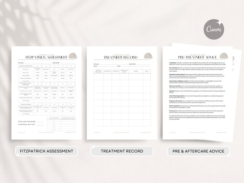 Chemical Peel Consent Forms - Chemical Peel Intake Form, Chemical Peel ...