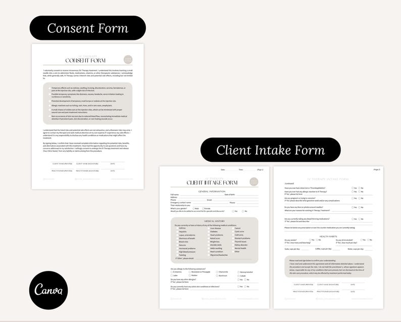 IV Therapy Form Template Forms - Elective IV Infusion Consent Form, IV ...