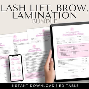 Lash Lift and Brow Lamination Forms - Brow Lamination Tint Forms, Brow Tint Form Brow Tint Aftercare, Eyelash Tint