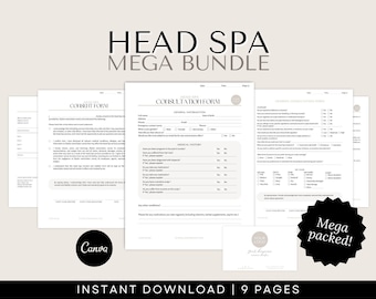 Head Spa Forms - Japanese Head Spa Consent and Consultation Forms