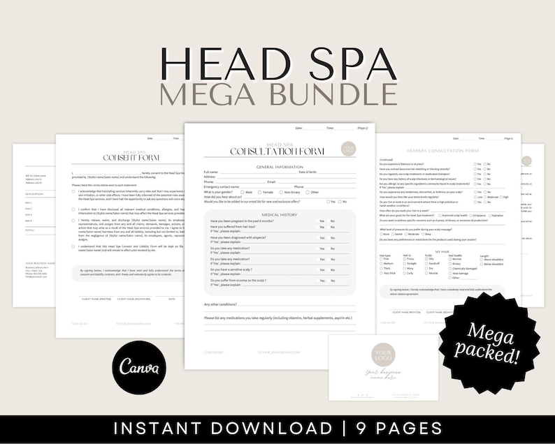head spa consent forms