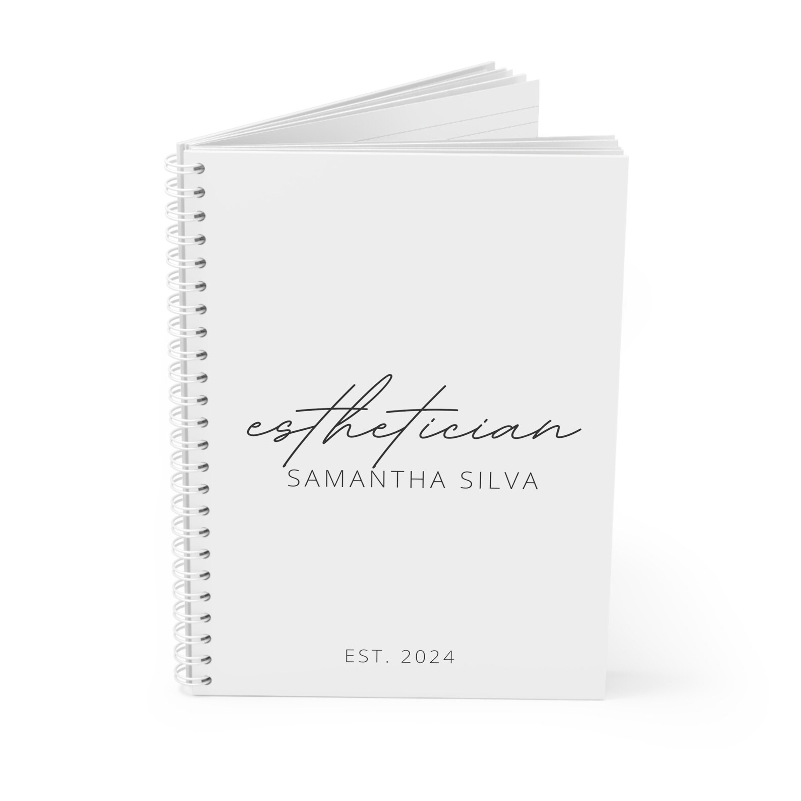 Estethic Notebook Label Copy of Customizable Spiral Notebook for Estheticians - Etsy