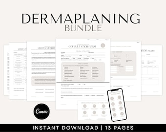 Dermaplaning Forms - Dermaplaning Consent Form, Dermaplaning Consultation Form, Dermaplaning Aftercare Cards, Client Record and More