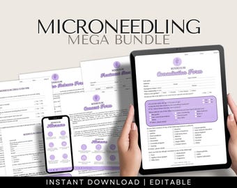 Microneedling Consent Forms - Microneedling Aftercare Cards, Post Care for Microneedling