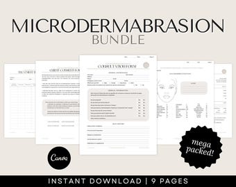 Microdermabrasion Consent Forms - Microdermabrasion Consultation Forms, Esthetician Medspa Form, Esthetician Forms
