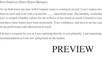 Editable | Letter of Recommendation Template