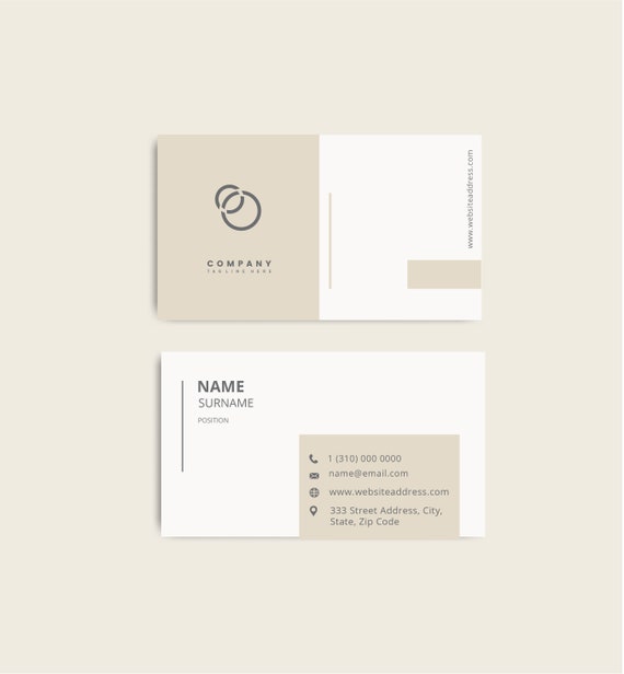 Editable Business Card Templates, Printable Business Cards, Modern Business  Cards, Instant Download 