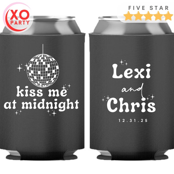 Custom Disco Ball Can Coolers, Disco Wedding, Wedding Decor, Bridal Shower, Anniversary, Birthday, New Years Eve Disco Inspired Favors