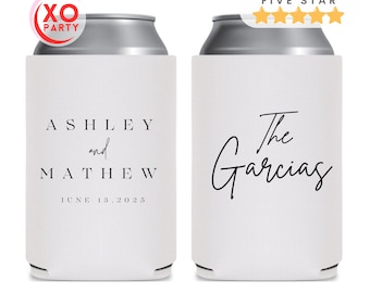 Custom Can Cooler, Wedding Favor for guests in Bulk, Party Gift for Anniversary party, Personalized Wedding Gift