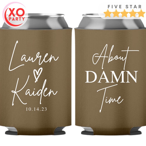 About Damn Time Wedding Can Cooler Favors for guests in Bulk Wedding souvenirs plastic party cups