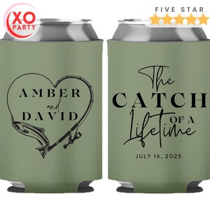 Wedding shower favors quick, The Catch of a Lifetime Can Cooler, Beachy wedding favors in bulk for guests