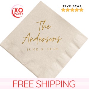 Personalized Wedding Napkins: Custom Bridal Party Favors