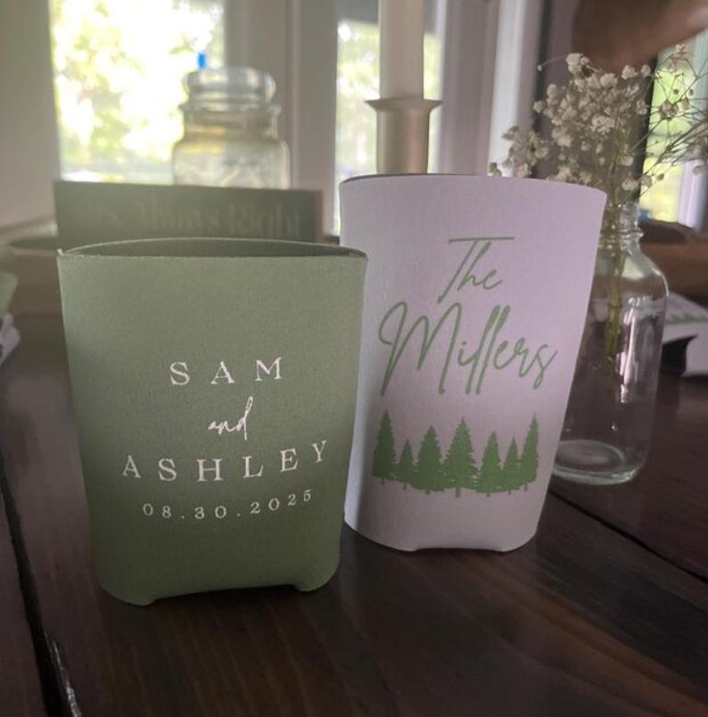 Custom Can Cooler, Wedding Favor for guests in Bulk, Party Gift for Anniversary party, Personalized Wedding Gift image 12