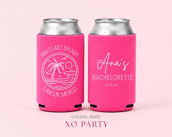 Personalized Bachelorette Can Coolers | Bachelorette Party Favors | Beach Bachelorette Favors | Destination Bachelorette | Custom Can Cooler