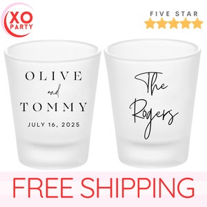 Customizable Shot Glasses Wedding Favor Modern Bridal Favors in bulk for Wedding guest Custom Glassware personalized Bridal Gift