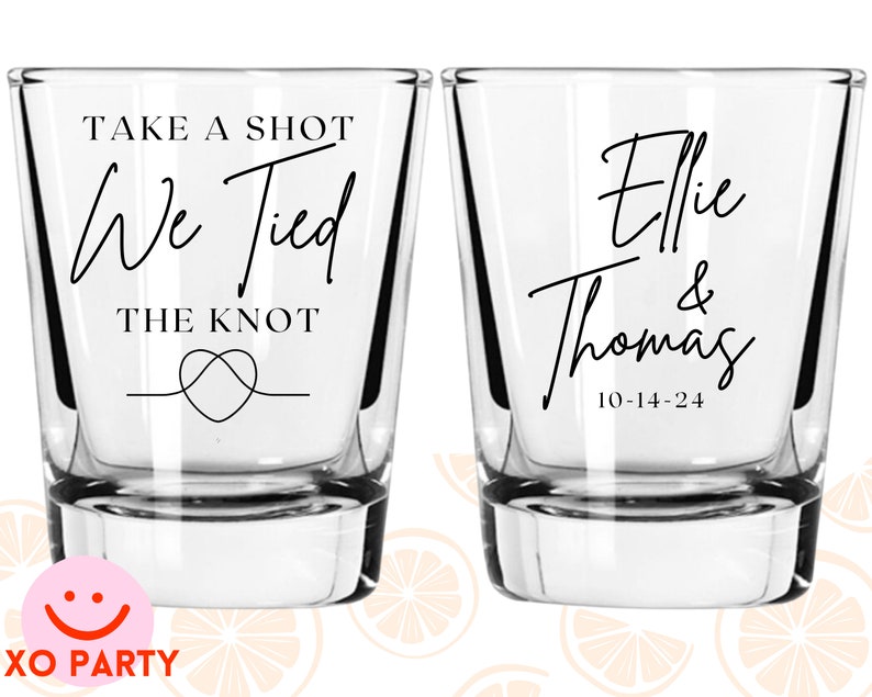 Take a Shot We Tied the Knot Shot Glasses for Wedding Bulk - Etsy