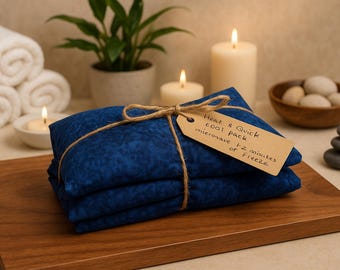 Reusable Rice Heating Pad: Large Cotton Hot Cold Pack (20”x8”)