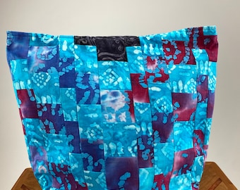 Handmade Bargello Quilted Tote Bag, Shoulder Carryall Purse