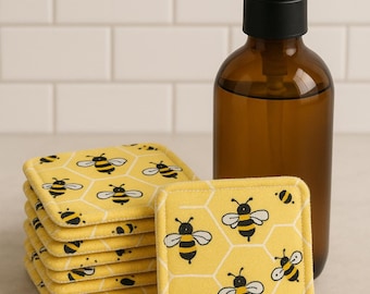 Reusable Facial Rounds: Eco-Friendly Makeup Remover Pads, Terry & Flannel (Set of 8)