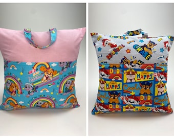 Paw Patrol Chase, Marshall, Rubble, Skye, Everest Reading Pillow Cover, Child Paw Patrol Gift, Birthday Present for Child Bedroom Decor