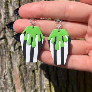 Beetlejuice earrings