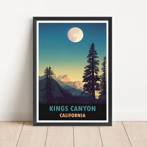 Kings Canyon National Park California | Travel Poster | High Quality Ai Art Print Gift