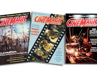 Lot of 3 Starlog Cinemagic F/X Magazines from the 1970's.  Issues #4, #7, #9