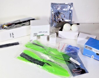RC Aircraft Parts Lot – FPV Drone, Camera, Transmitter, Propellers