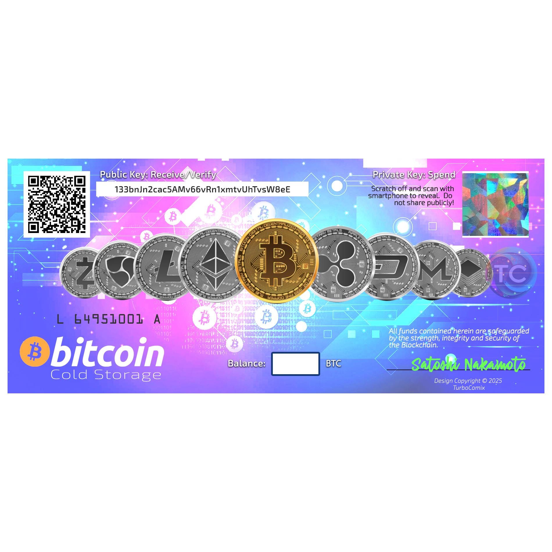 Bitcoin paper wallet - Etsy 日本