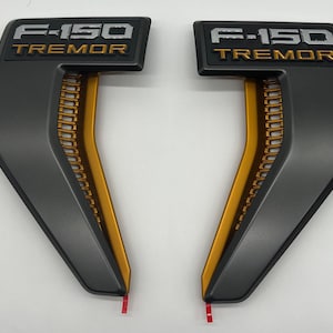 2024 2023 2022 2021 Ford F-150 Tremor Fender Vent Abzeichen Embleme Set NEUES Soem