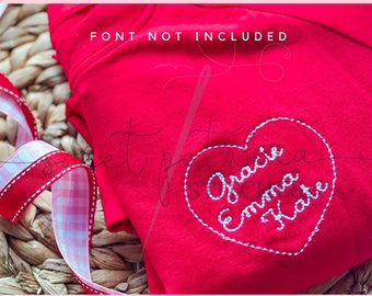 Simple Heart Quick Stitch Mama Bean Stitch Love Mama Machine Embroidery Design