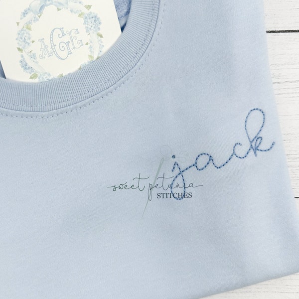 Haylie Font Girly Bean Stitch Font Cursive Embroidered Font BX Bean Stitch Vintage Stitch Machine Embroidery Font Design