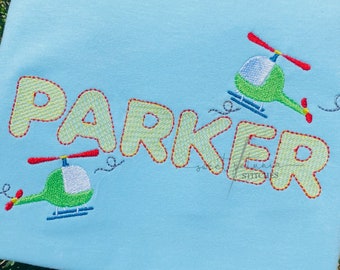 Helicopter Aviation Fly Flight Boys Mini Embroidery Transportation Vehicle Mini Fill Stitch Machine Embroidery Design