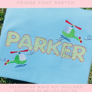 Fridge Font Letters ABC Alphabet Sketch Applique Font Embroidered Font BX Sketch Stitch Sketchy Fill Machine Embroidery Font Design