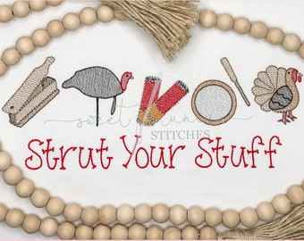 Turkey Hunt Turkey Hunting Gobbler Season Spring Shells Turkey Call BYO Build Your Own Bundle Decoy Sketch Fill Machine Embroidery Design